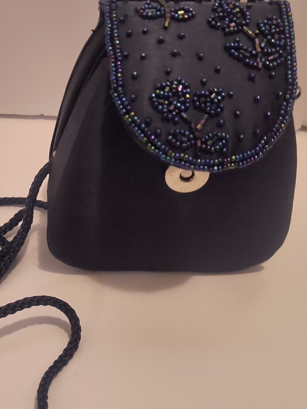 Vintage Y2K Beaded Iridescent Micro Evening Bag Crossbody - Picture 5 of 6